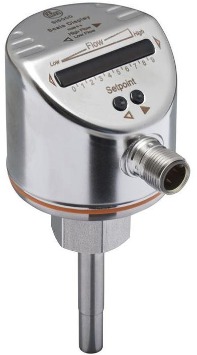 IFM SID10ADBFPKG/US-100 Компактный датчик потока для установки в фитинг, М12, DC PNP, NO / NC программируемый, настройка для жидкостей/газов: 3...300/ 200...3000, Подключение к процессу: Внутренняя резьба M18 x 1,5 для адаптера,темп-ра измер. среды -25.
