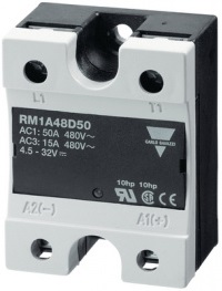Carlo Gavazzi. Полупроводниковое реле типа RS1A: 1-фазное, коммутация нулевой последовательности переменного тока,промышленный корпус.